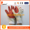 Red Rubber Coated Cotton Gloves with Competitive Price (DCL301)